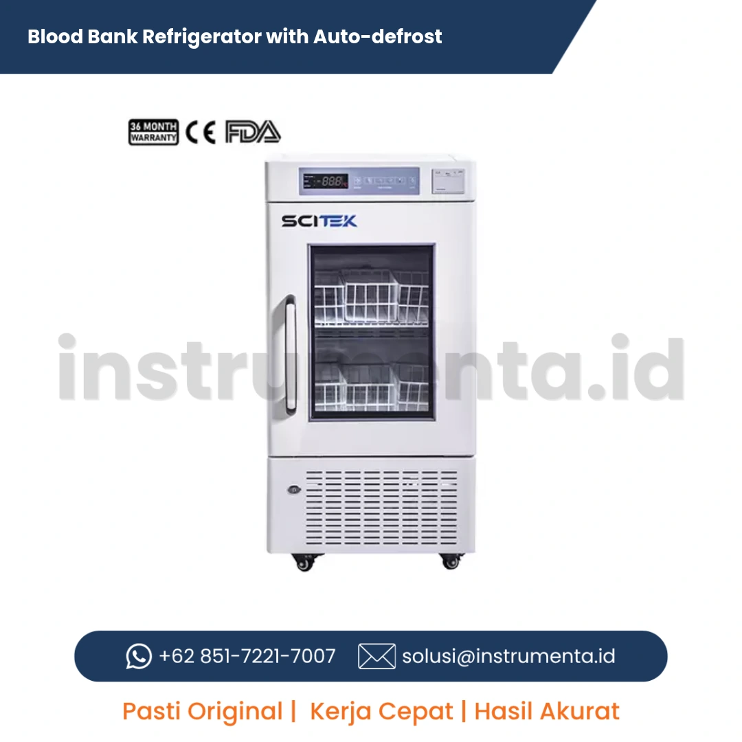 Blood Bank Refrigerator Scitek Kulkas Penyimpanan Darah Khusus Bank Darah dan Laboratorium Auto Defrost Presisi 4 Derajat Celcius